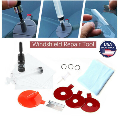 Windscreen Windshield Repair Tool Set Car Kit Wind Glass For Chip Crack Fix US