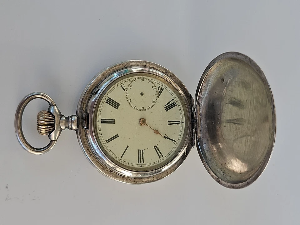 Ancre Antike Doppeldeckel Sprungdeckel TASCHENUHR POCKET WATCH 3-1 - Bild 4 von 4
