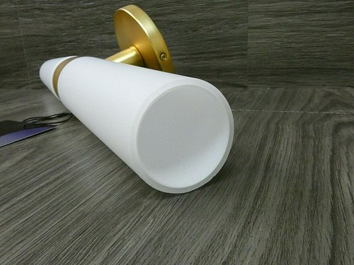 GEORGE KOVACS WALL SCONCE P5042-248 HONEY GOLD CASED ETCHED OPAL GLASS - Picture 7 of 8