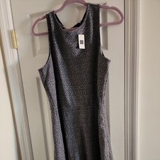 Gap jacquard shift dress a line fit flare  Size xl  blue patterned nwt 