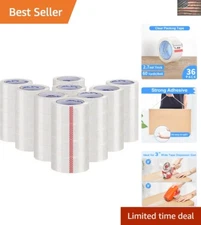 36 Roll Heavy Duty Clear Shipping Tape - Waterproof and Durable