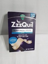 26 Tan Sleep Nasal Strips ZzzQuil Ultra Breath Better Vicks Fast Acting NEW