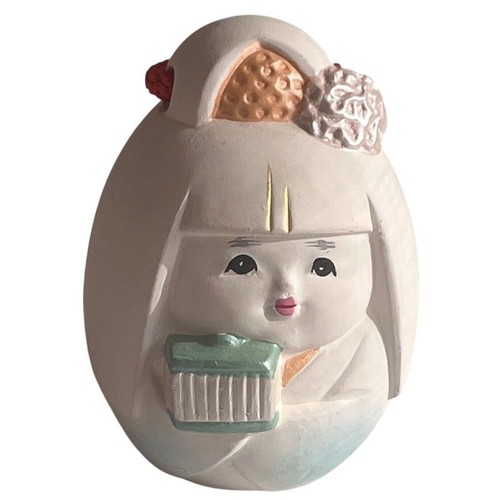 Vintage Hakata Ningyo Zierglocke Dorei Glocke Keramik Good Luck Geisha Etikett