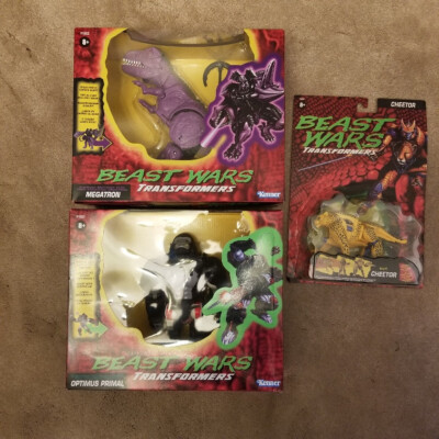 Transformers Beast Wars Lot Optimus Primal, Megatron and Cheetor New.