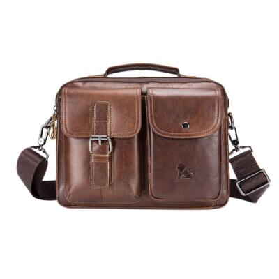 Vintage Messenger Echtleder Business Handtaschen Herren Universal Einfarbig