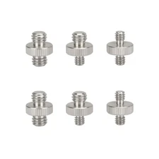 6x CAMVATE Camera Tripod Screw Stainless Steel Male Fitting Adapter 1/4" & 3/8"
