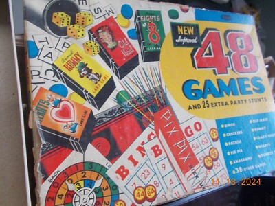 Partial Game Contents from Vintage Whitman 48 Games Box (1956 Booklet Copyright)
