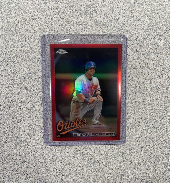2010 Topps Chrome Baseball #166 Brian Roberts Red Refractor /25 ALL STAR RARE