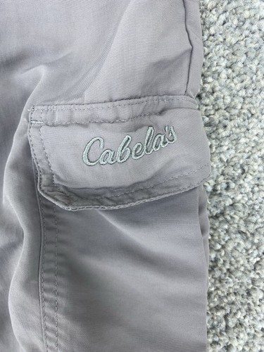 Cabelas Mens 38x32 Pants Convertible Hiking Classic Fit Nylon Gray Cargo Zip Off - 第 8/19 張圖片