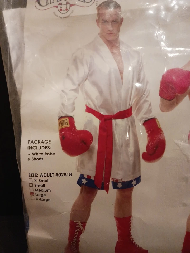 ⭐ The Boxer Fighter EE. UU. Bata Pantalones Cortos De Lujo Adulto Grande Disfraz de Halloween (F6 Foto 2 de 4