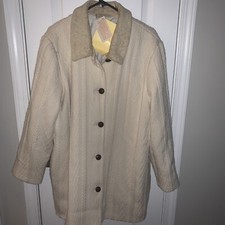 Boyne Valley Weavers Wool Cashmere Alpaca Jacket Lined Ireland 1x Ireland Cable