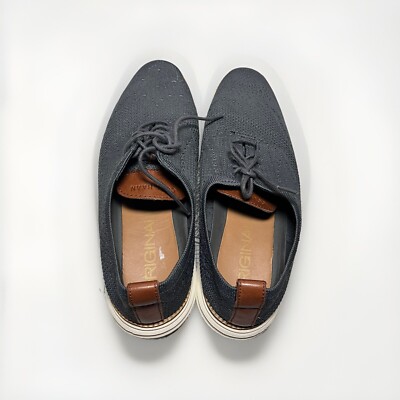 Cole Haan Men\'s Size 9M OriginalGrand Wingtip Oxford Grey Knit Shoes C27961 Cole Haan Original Grand Stitchlite Wingtip C27961 Gray  main image 4
