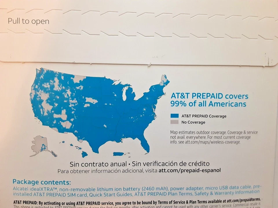 Alcatel idealXTRA 16GB AT&T Prepaid Paygo No Contract -Black -Brand New! - Image 4 of 4