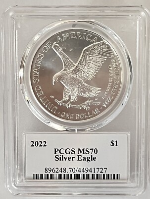 【新品】アメリカン シルバー イーグル銀貨2022シルバーPCGS MS70 2022 SILVER EAGLE PCGS MS70 FIRST STRIKE EMILY DAMSTRA HAND SIGNED