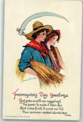 39528264 - pawn scythe saying signed Brundage Frances artist card series 133
