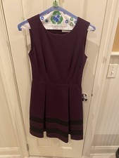 Women’s Calvin Klein Sleeveless Purple & Black Dress Fit & Flare SZ 6 Winter