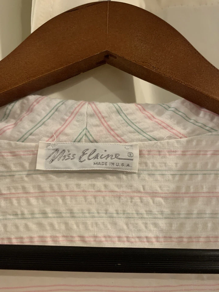 Vtg Miss Elaine Set Long Nightgown & Robe Size Small - Image 3 of 4