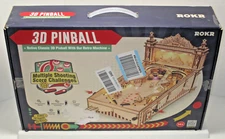 ROKR "BRAND NEW" Pinball Machine 3D Wooden Puzzle Amusing Game w/Music LED Light
