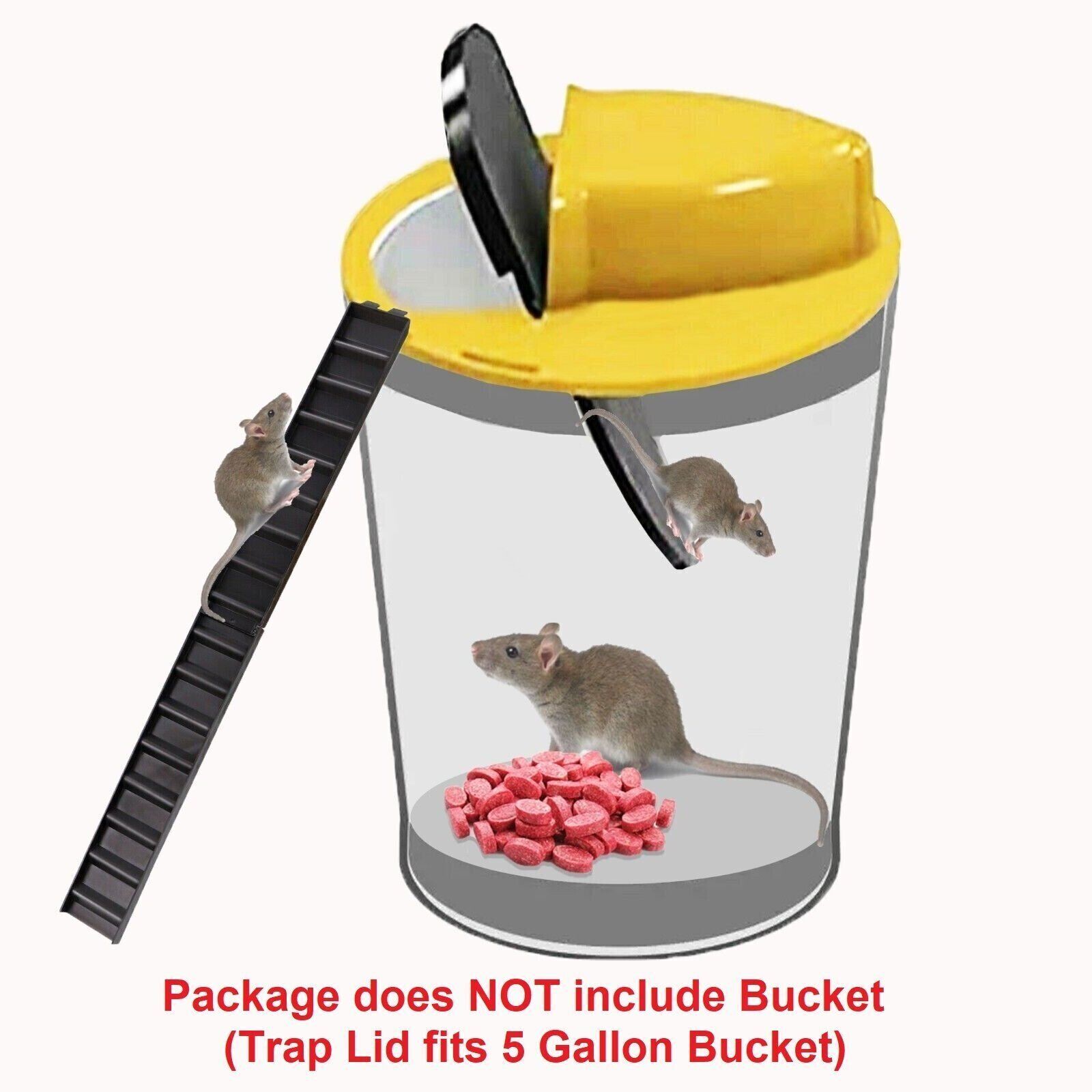 Mouse Rat Trap Flip & Slide Mouse Trap Bucket Catcher Mousetrap Slide Bucket  Lid