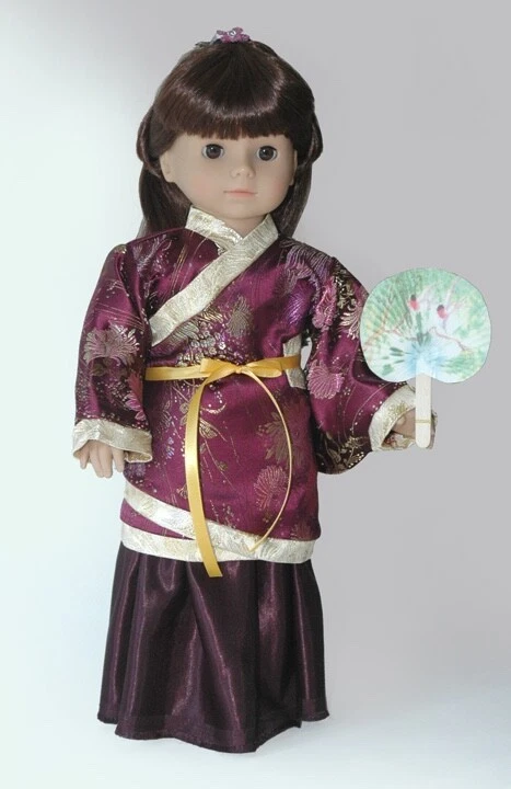 Chinese Dress & Japanese Kimono Print Pattern for 18" American Girl & Slim Dolls - Image 2 of 3