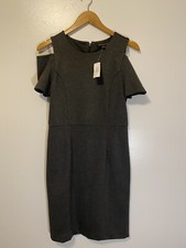 Banana Republic Women's Size 6 Sheath Dress  gray Knee Length