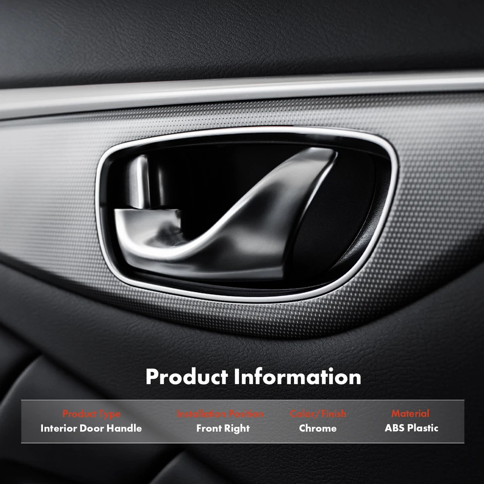Manija de puerta interior cromada para pasajero delantero para Pontiac Montana 05-09 Chevy Foto 2 de 4