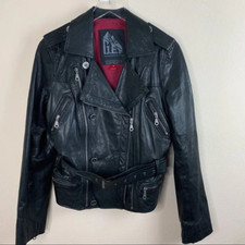 Vintage G.e.t Womens Genuine Leather Moto Jacket Size M