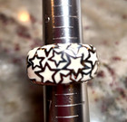 DESIGNER STAINLESS STEEL 316L RING WHITE MULTI STARS SIZE 6 NWT NEW RARE — photo 2