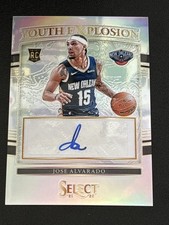 2021-22 Panini Select Jose Alvarado #YE-JAL Silver Rookie Auto Card