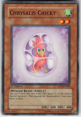 Chrysalis Chicky TAEV-EN008 Unlimited Yu-Gi-Oh TCG Lightly Played