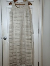 Cato Boho Cream Lacey Long Dress Size 14/16