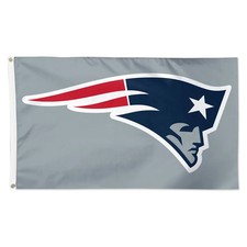 Bandera gris de los fanáticos del fútbol americano de los New England Patriots de 3x5 pies - Banner de regalo ideal de la NFL