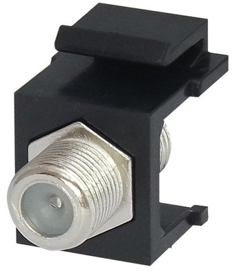TUK - F Connector Keystone Coupler, Black