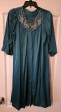 Vintage 2 Piece Shadowline Nightgown Robe Set Nylon Size Medium
