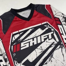 Shift Motocross Assault Shirt Jersey Men’s M Black Red Long Sleeve Polyester