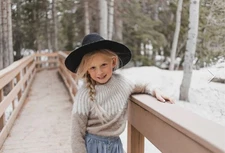 RARE NWT Rylee + Cru - Chalet Sweater Grey ​/​ Ivory  sz 18-24m