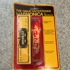 Brelli C82-II Diatonic Harmonica Key of C 16-Hole Gold/Red w/ Case