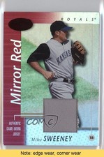 2002 Leaf Certified Mirror Red Materials 80/150 Mike Sweeney #42 READ n8a