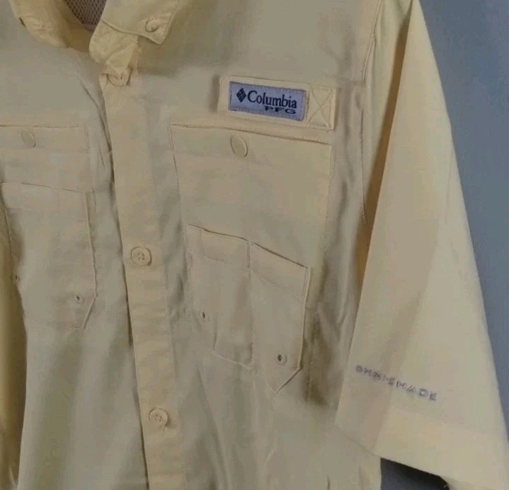 Camisa COLUMBIA PFG Jóvenes Niños Talla XL 18/20 Botón Manga Corta Pesca Usada en Excelente Condición Foto 3 de 4