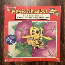 Magic School Bus Children Picture Book Softcover Science Homeschooling Vtg Seeds