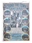 1893 Round the Town Victorian Antique Illustrated Music Sheet London Theatres