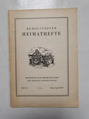 Rudolstadt Rudolstädter Heimathefte Heft 3/4 1969 Beiträge zur Heimatkunde - Bild 1 von 4