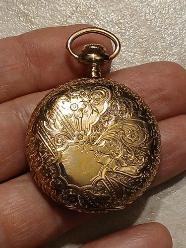 Trenton Watch Company Gold Filled Pocket Watch 7j 6s Case Runs Great!! - Picture 8 of 20