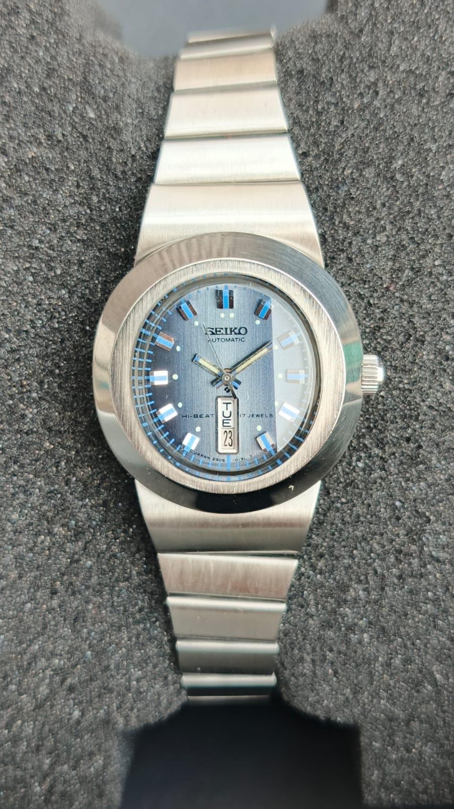 Watch Beat Dial Automatic 2906-7010 Japan Blue Hi- Seiko Women Vintage - VintageWatches.PK Watch Beat Dial Automatic 2906-7010 Japan Blue Hi- Seiko Women Vintage - vintagewatches.pk