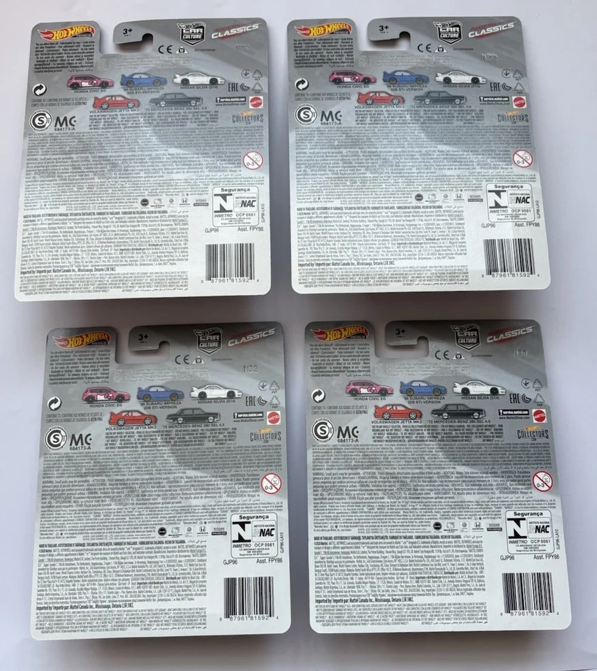 Lot of 4 Hot Wheels Modern Classics '98 Subaru Impreza 22B STi-Version Premium - Image 2 of 2