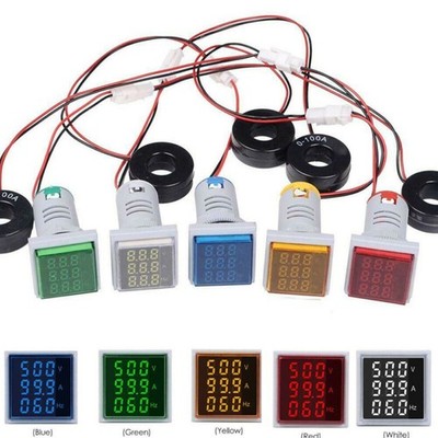 LED Digital Display Voltmeter Ammeter Voltage Current Frequency Tester Meter New