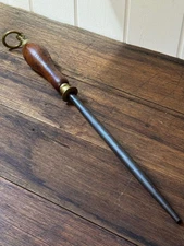 Vintage CHRISTOPHER JOHNSON & CO 10" Pipe Shaped Fine Knife Sharpening Steel