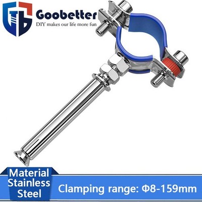 Pipe Clip Clamp With Expansion Screw Pipe Bracket Plastic Lined A2 Stainless