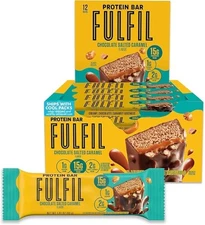 Protein Snack Bars Chocolate Salted Caramel 15g Protein Pantry Staples 12 Count