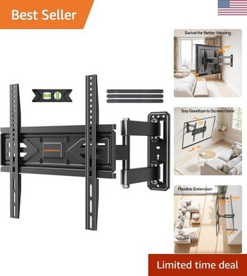 Heavy-Duty Corner TV Mount for 32-65 Inch Flats & Curved TVs - Secure & Stylish